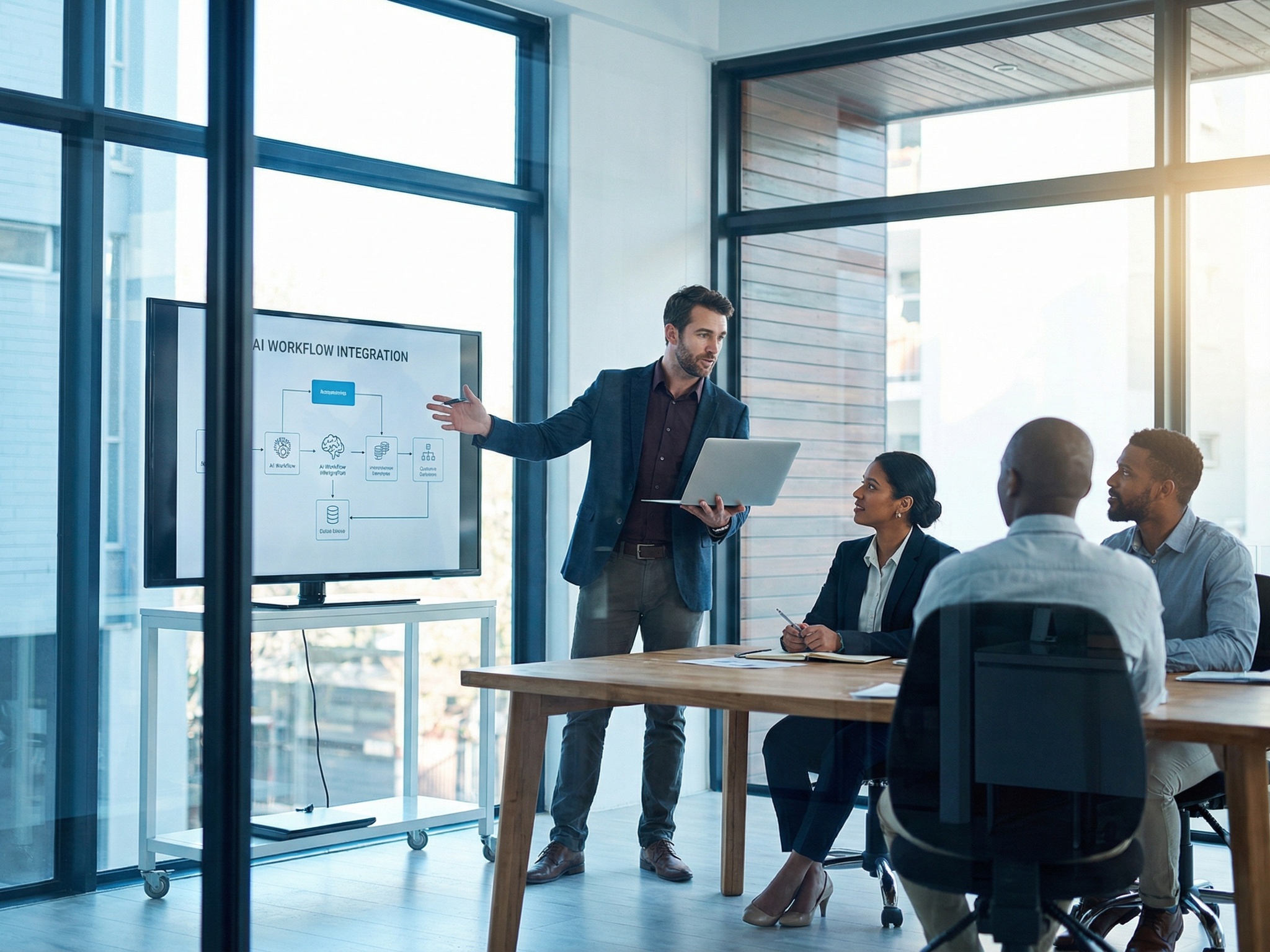 MSP presenting AI workflow to clients